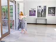 Slave of her own desires finally realizes them in bed with her stepmother with red hair 7