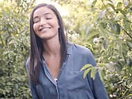 Deserted forest expanses are place where girl wants to be alone with the offender to fuck her 5