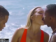 Husband left but rest should continue so Greek pornstar gives herself to black boys for double penetration 5