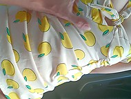 Coition with pussy creampie is the price the Thai girl in fruit dress pays for a free ride 5