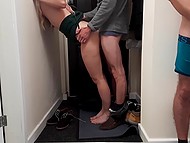 Girl takes alien man's dick in front of the cuckold who can't do anything but jerk off 10