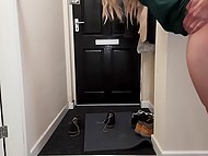 Girl takes alien man's dick in front of the cuckold who can't do anything but jerk off 4