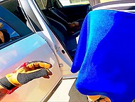 Since guy helped with car, Italian girl feels obliged to take cock in mouth and give pussy to him 8