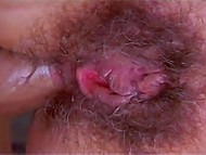 Guy stops cutting to satisfy asshole of the excited old lover in white stockings on the floor 7