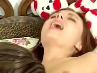 Babe with panties brazenly enters bedroom and finds half-naked teen whom she fucks 11