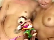 Girls play truth or dare until they are completely naked masturbating in front of each other 9