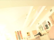 Tattooed everywhere brunette with big tits tempts man and makes it so passionately with him 6