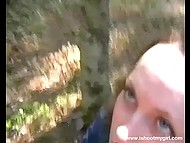 Boy romantically kisses chick in forest and goes hard, so the companion has to suck him off 5