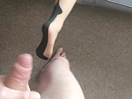 Slim German blonde in stockings drilled in both holes after giving BF with camera an amazing blowjob 11