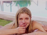 Guy wants to read a book, but roommate's girlfriend is excited and involves him in sex 11