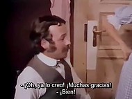 Candid excerpts from vintage movie about brunette German prostitute with a hairy pussy 7