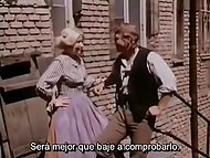 Candid excerpts from vintage movie about brunette German prostitute with a hairy pussy 8