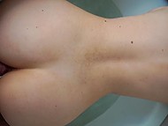 To sounds of splashing water and moans tattooed stallion fucks big-boobied Danish in the bathtub 11