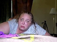 Cuckold captured black boy's every movement when he bonked the huge butt of that BBW 8