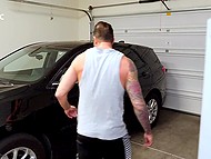 Excited girl spreads her legs for the stepdad to avoid punishment for scratched car 4