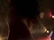 Guy visits Slovenian stripclub where busty brunette provocatively dances naked in front of him 4