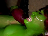 Confrontation between Star-Lord and horny Gamora leads to unforgettable sex in all kind of poses 10