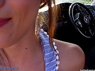 Czech girl can see driver's mischievous look and decides to cheat on the boyfriend with him 5