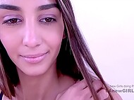 Attractive newcomer gives agent blowjob and also permits him to penetrate her tight snatch 5