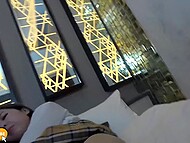 Asian beauty allows gentleman into cherished cave without any problems and gets creampied 9