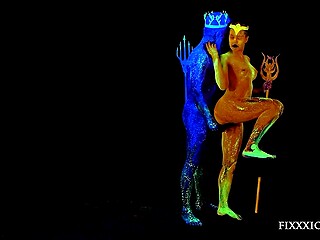 Poseidon impales woman on mighty cock and aims at big titties wanting to reach orgasm