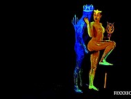 Poseidon impales woman on mighty cock and aims at big titties wanting to reach orgasm