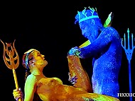 Poseidon impales woman on mighty cock and aims at big titties wanting to reach orgasm 7