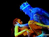 Poseidon impales woman on mighty cock and aims at big titties wanting to reach orgasm 9