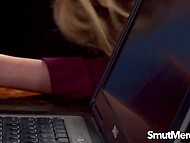 Instead of report in office, MILFs suck dicks and earn fresh sperm during group fucking 5