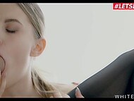 Girlfriends from Latvia chain up guy so he doesn't run away before fucking each one 5