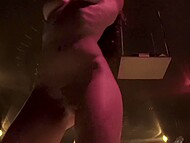 Busty Slovenian's dance of passion performed by the steel pole captured on amateur camera 10