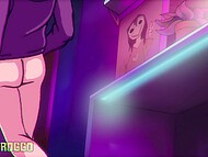 Man was just sitting at computer when stepmother burst into room and shared a bed with him in the XXX cartoon 6