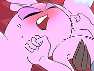 Cartoon character eats cookie that causes a boner and makes him frolic with the minx 8