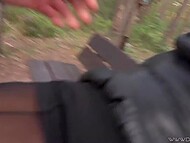 German guy pisses on slutty blonde before they have unforgettable encounter in the public 5