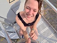 German babe realized she can only get orgasms in extreme conditions like on the windmill 5