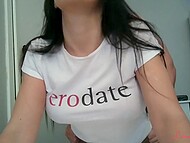 Dazzling Greek chick with black hair nicely pounded from behind by excited BF in front of the camera 4