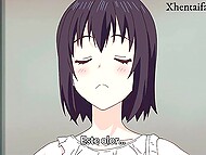 Handsome guy learns more about sex by fucking naive girlfriend with big tits in all kind of places 10