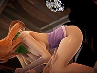 Beautiful Daphne and nerdy Velma team up during fantastic threesome with a strange and horny creature 11