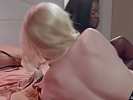 Excited Ebony drills her blonde GF’s slit with a vibrator before the hotties get down to pussy-licking 5