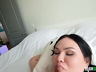 Pizza delivery girl agrees to have a good quickie with the customer and masturbates in POV video 6