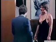 Men came to the bordello to choose some whores to fuck and held group sex in vintage porn video 7