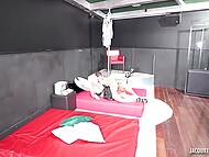 Alluring blonde whore with pierced nipples likes the way the horny stud penetrates her mouth and cunt 10