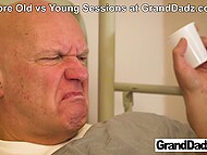 Elderly dude wanted some whiskey but the caring young nurse sucked his big cock properly instead  4