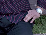 Cuckold watches young boy fucking his wife, who moans in cowgirl position after an amazing blowjob 4