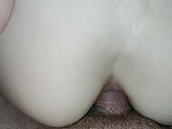 Stud sticks thick XXX phallus between round butt cheeks of his amateur Latina girlfriend in POV 6