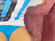 GabrielAFoxx fucks her stepbrother DavidGeto while he watches the game 7