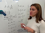 Perverted teacher Tim Deen has no respect for a cute student, and bangs her in the classroom 11
