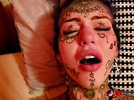Sascha Ink's craving: a mammoth member for her mouth and pussy 8