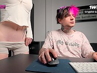 Stepping brother's hand caresses Pinkloving's skin, stroking her before putting his fingers into her pussy 4