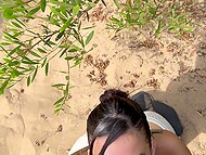 Teen cock-craver Camnair takes her man to Los Medanos to taste his cum on the beach 6